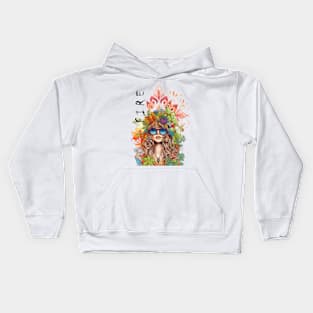 Hippie girl fire element Kids Hoodie